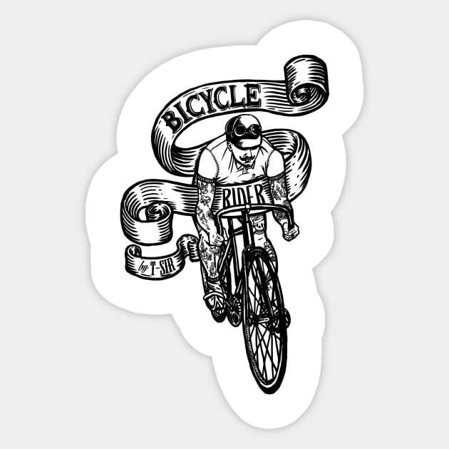 Bicycle Rider Sticker by OscarPostigo